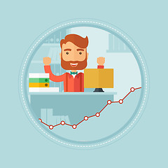 Image showing Happy successful businessman vector illustration.