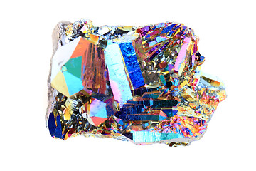 Image showing crystal with metal rainbow surface