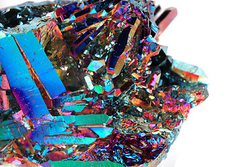 Image showing crystal with metal rainbow surface