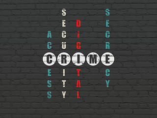 Image showing Safety concept: Crime in Crossword Puzzle