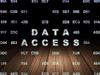 Image showing Information concept: Data Access in grunge dark room