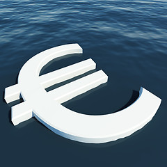 Image showing Euro Floating Showing Money Wealth Or Earnings