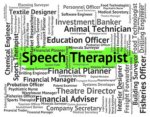 Image showing Speech Therapist Represents Occupation Verbal And Doctor