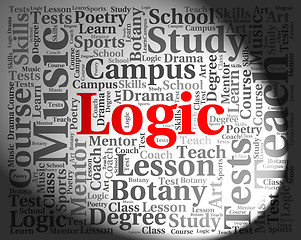 Image showing Logic Word Shows Common Sense And Logically