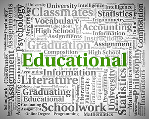 Image showing Educational Word Means Training College And Learn