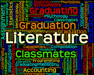 Image showing Literature Word Indicates Non Fiction And Words