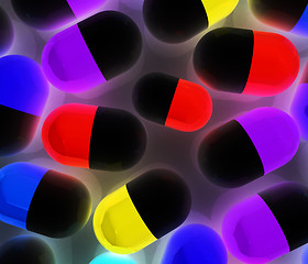 Image showing Tablets background. 3D illustration