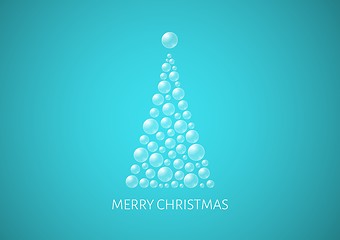 Image showing christmas poster with abstract bubble tree