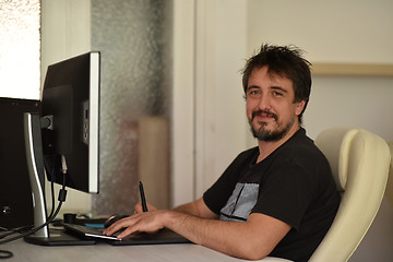 Image showing graphic designer in the office