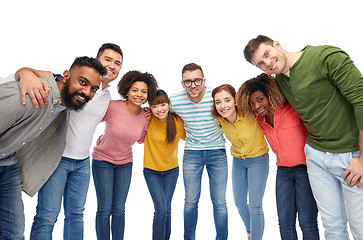 Image showing international group of happy smiling people