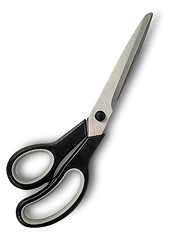 Image showing Closed big scissors with black handles