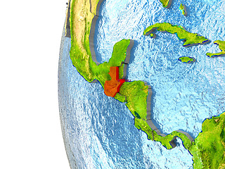 Image showing Guatemala in red