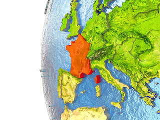 Image showing France in red