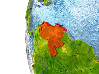 Image showing Venezuela in red