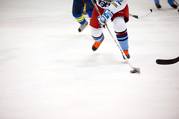 Image showing Moscow, Russia - January, 07, 2017: Female amateur hockey leage LHL-77. Game between female hockey team \