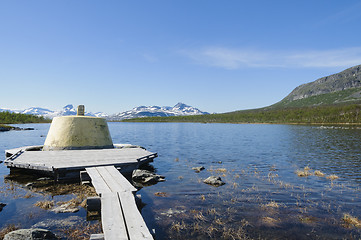 Image showing Three-Country Cairn in Lapland