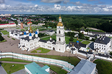 Image showing Aerial view onto Tobolsk Kremlin in summer day