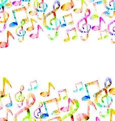 Image showing Rainbow Music Background