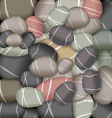 Image showing Illustration sea pebbles texture