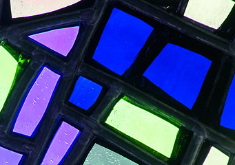 Image showing Image of a multicolored stained glass window