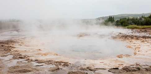 Image showing Geothermally active valley of Haukadalur