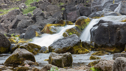 Image showing Close-up view of a water fall