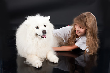 Image showing Girl And Dog