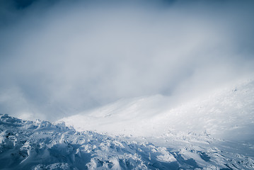 Image showing Downhill in fog