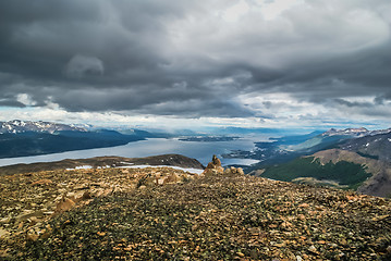 Image showing Cloudy sky above range