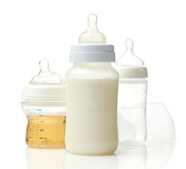 Image showing various baby bottles