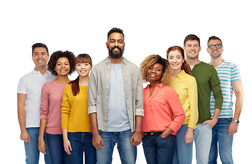 Image showing international group of happy smiling people