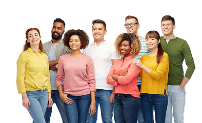 Image showing international group of happy smiling people