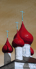 Image showing  red dome blue cross