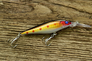 Image showing  spotted wobbler bait for fishing