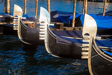 Image showing Venice, Gondolas detail