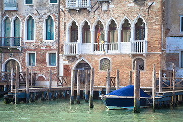 Image showing 300 years old venetian palace facade from Canal Grande