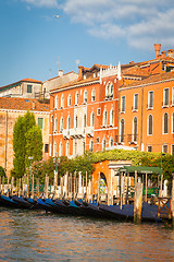 Image showing 300 years old venetian palace facade from Canal Grande