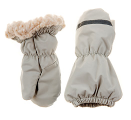 Image showing Children\'s autumn-winter mittens