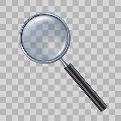 Image showing Magnifying glass on transparent background.