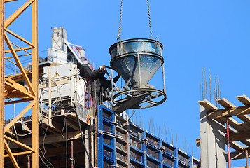 Image showing Concrete pouring