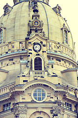 Image showing Frauenkirche (Our Lady church) in the center of Old town in Dres