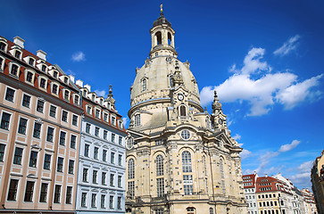 Image showing Neumarkt Square at Frauenkirche (Our Lady church) in the center 