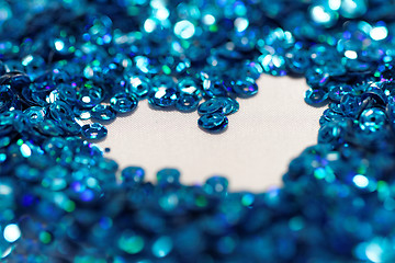 Image showing Blue sequin