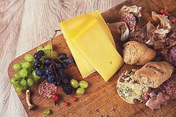 Image showing Food set on the table