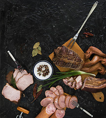 Image showing Set of different meat food