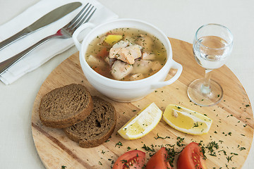 Image showing Russian traditional fish soup