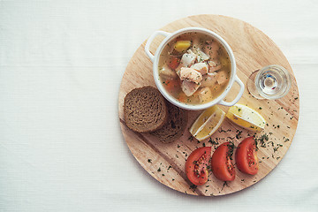 Image showing Russian traditional fish soup