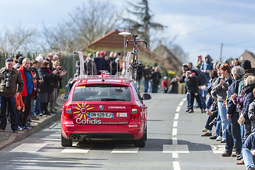 Image showing The Technical Car of Cofidis Team- Paris-Nice 2016