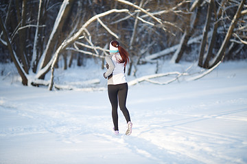 Image showing Girl goes in for sports