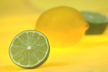 Image showing Lime and lemon